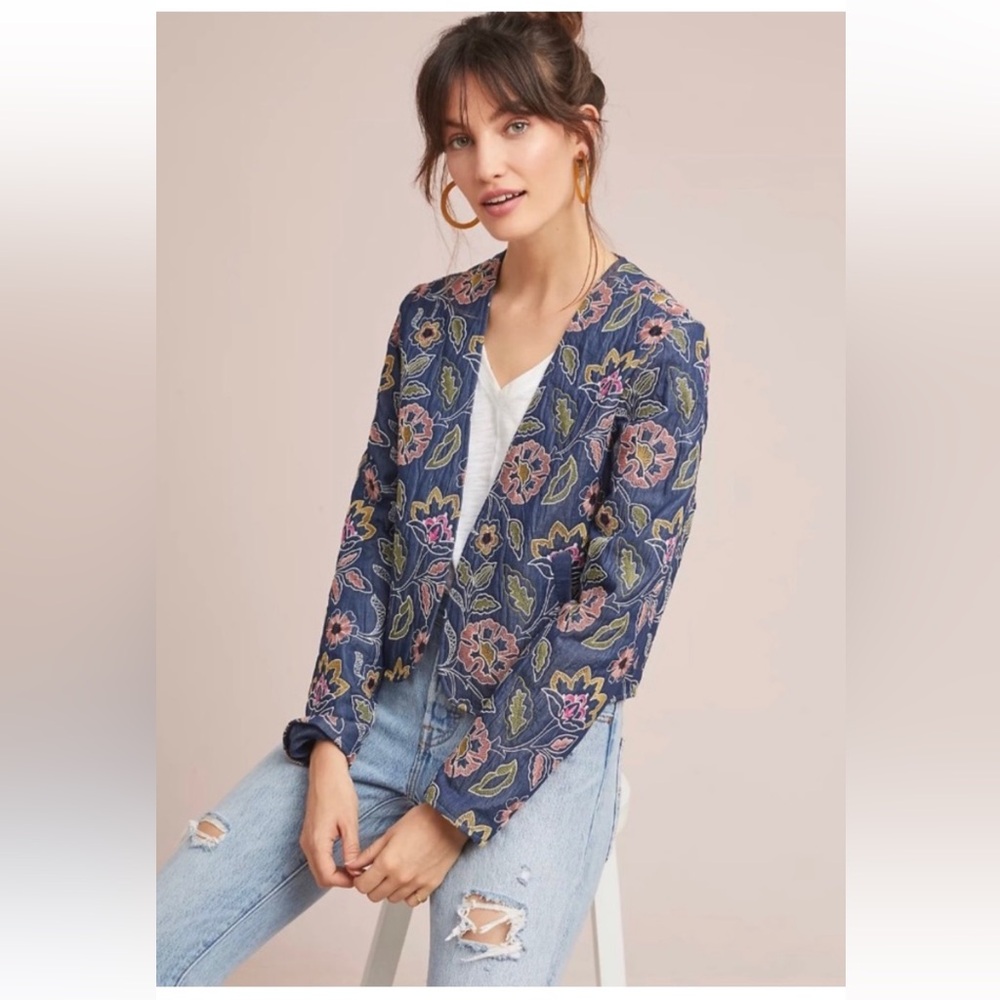 NWT Anthropologie size 2 embroidered jacket